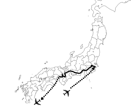  Route TOKYO – SHIZOUKA – KYOTO – OSAKA