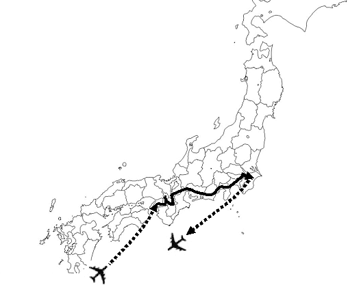 Route OSAKA – KYOTO – SHIZOUKA – TOKYO